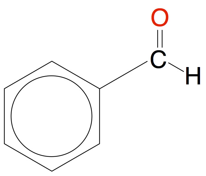 Strukturformel des Benzaldehyds