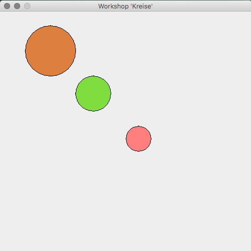 Drei bunte Kreise in einer Reihe, die von links oben nach rechts unten geht. Dabei werden die Kreise immer kleiner. Die drei Kreise haben unterschiedliche Pastellfarben.