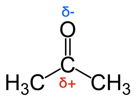 Strukturformel des Acetons