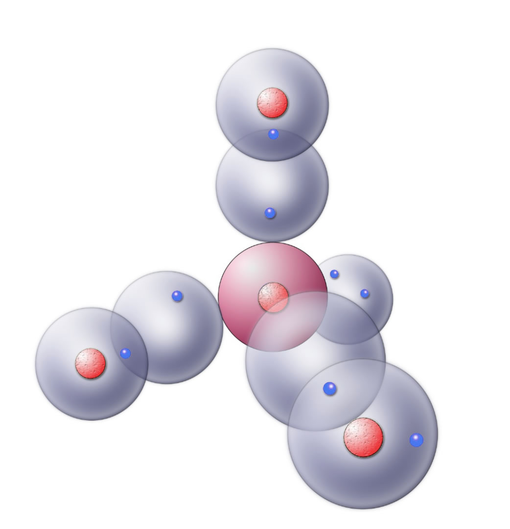 Das NH3-Molekül im Kugelwolkenmodell