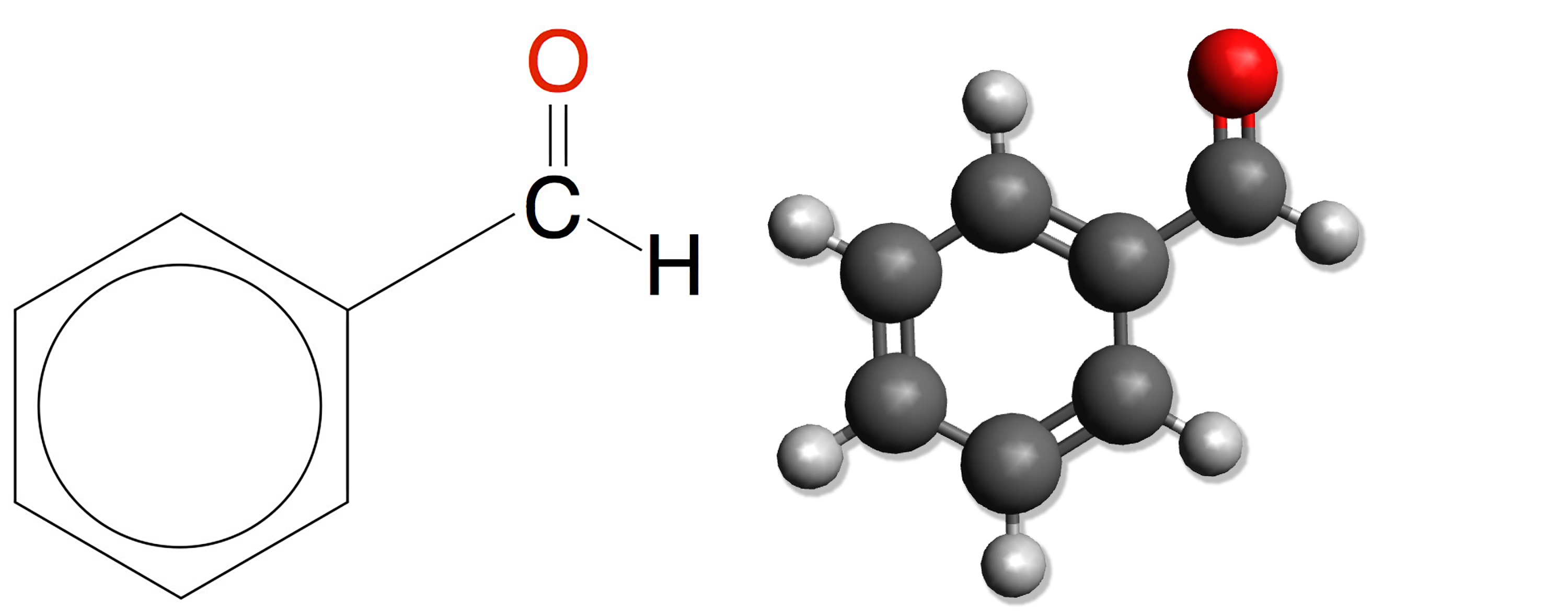 Strukturformel des Benzaldehyds